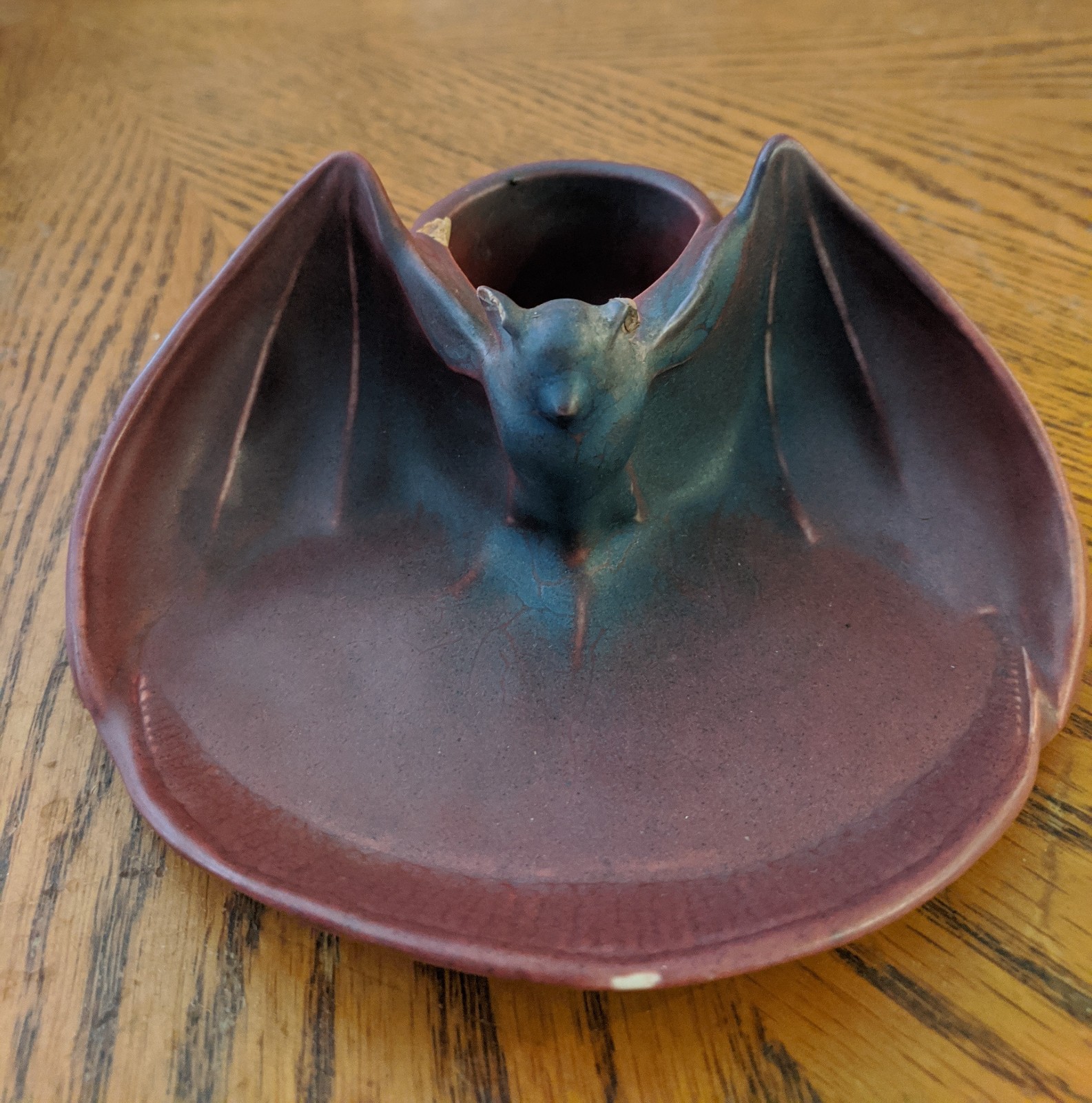 Rare Rookwood Bat Ashtray Shape 994 with Vellum Glaze good overall sold "as is"