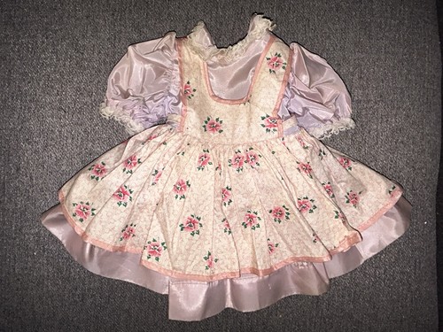 Pretty Vintage 1950’s Lavender And Pink Doll Dress Factory Made For 20" Girl