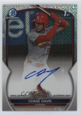 2023 Bowman Draft Chrome Prospect HTA Choice Refractor Chase Davis Auto 1ej4