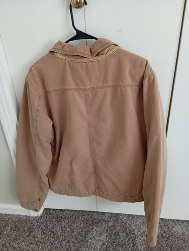 Vtg Abercrombie & Fitch Brown Sz M Fleece Lined Work Chore Jacket Distressed - Picture 2 of 22