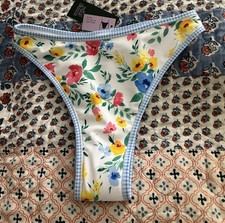 Women  s Small 4/6 Wild Fable Floral Super Cheeky Bikini Bottoms 