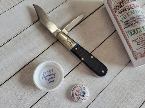 GEC Great Eastern Cutlery #77 Northfield Yankee Barlow 771225 Blueberry Sawcut - Picture 4 of 5