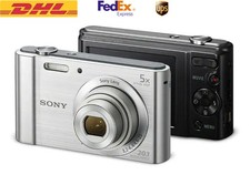 Sony DSC-W800 Cyber-shot 20.1 MP 5x Optical Zoom Digital Camera - Black Silver