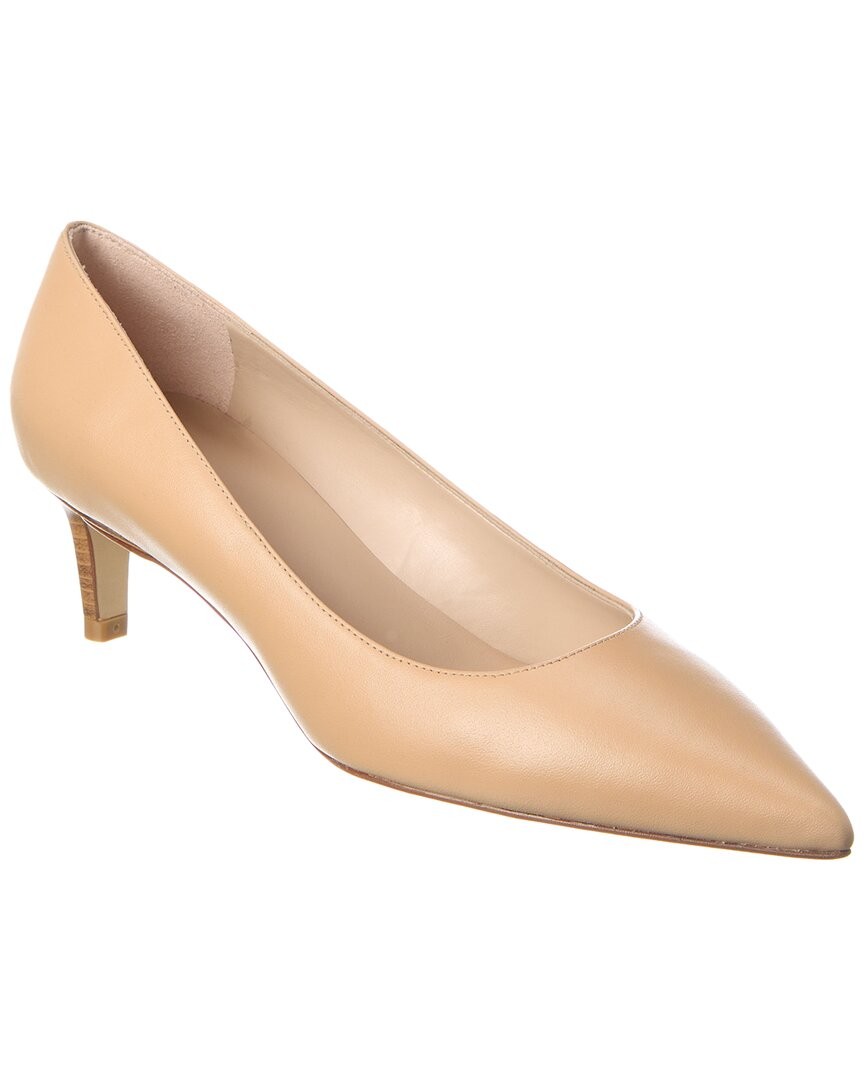 Кожаные туфли-лодочки Stuart Weitzman Mara 50 женские бежевые 6