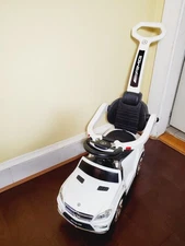 3-in-1 Licensed Convertible Baby Toddler Stroller Battery Powered Kid's 6 Volt