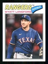 2026 Topps Heritage #340 Wyatt Langford Texas Rangers 66753