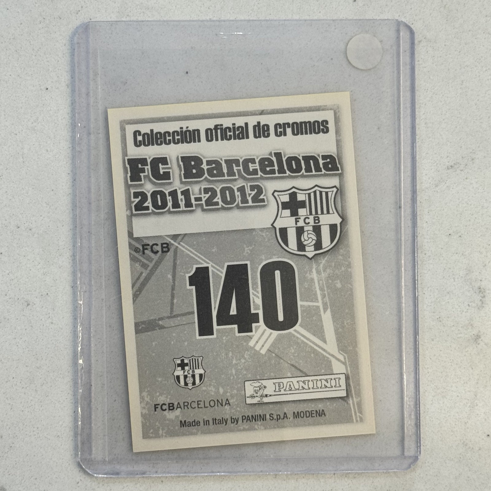 2011-12 Panini FC Barcelona Sticker Autografo Lionel Messi Auto #140 view 2