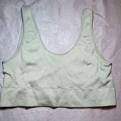 GAP - GapBody Seamless Rib Bralette in Cafe Au Lait Brown - Size Medium Nude