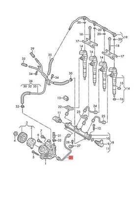 Genuine AUDI VW SEAT SKODA A3 S3 RS3 Sportb. Lim. Pressure Pipe 05L130321B