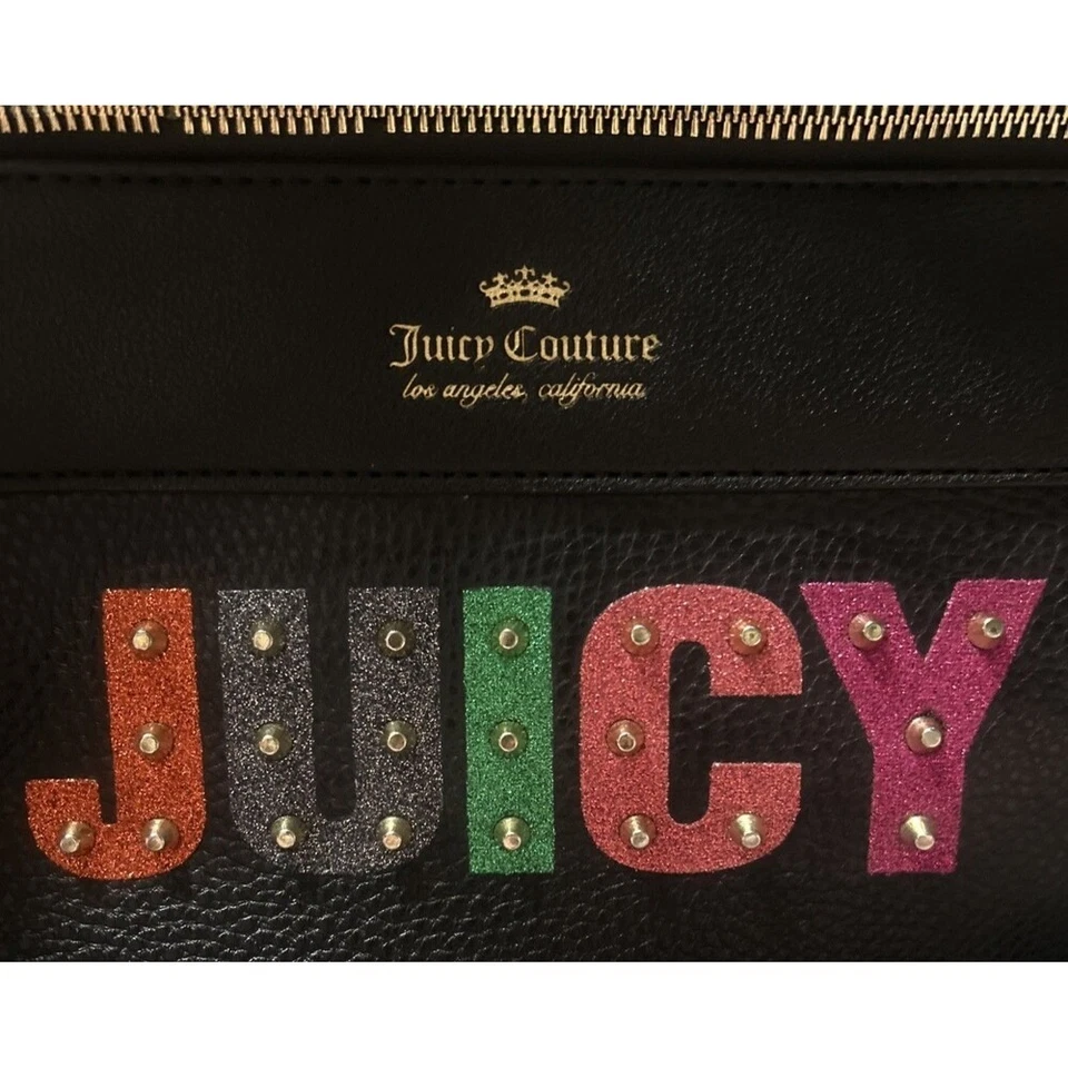 Cartera Juicy Couture Rock Candy con asas bandolera negra colorida nueva sin etiquetas Foto 3 de 4