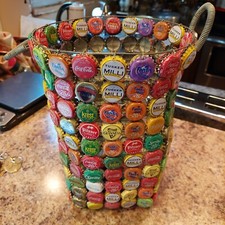 Tapa de botella de refresco de cerveza de colección asas de cesta de alambre Coca-Cola Fanta Folk Hipster