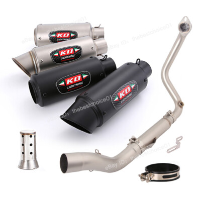 For ZONTES GK350 R X T 2022-2024 Header Link Pipe 51mm Exhaust Muffler DB Killer