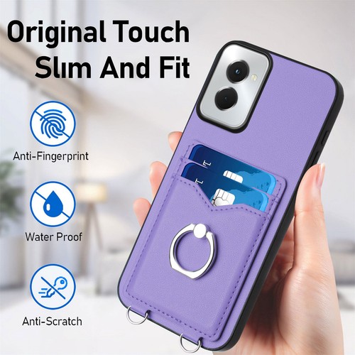 Flip PU Leather Card Slot Wallet Back Cover For Moto G Stylus 5G 2024/G 5G 2024 - Picture 34 of 46