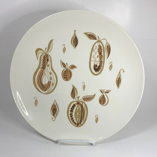 Large Ceramic Chop Plate Platter Pear Apple Fruit Wall Décor MCM Vintage 12” - Picture 1 of 5