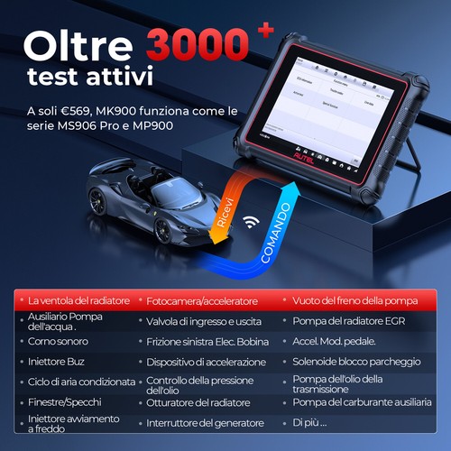 2025 AUTEL MaxiCOM MK900 PRO Strumento Diagnostica OBD Tutti Sistemi Test Attivo - Imagen 4 de 9