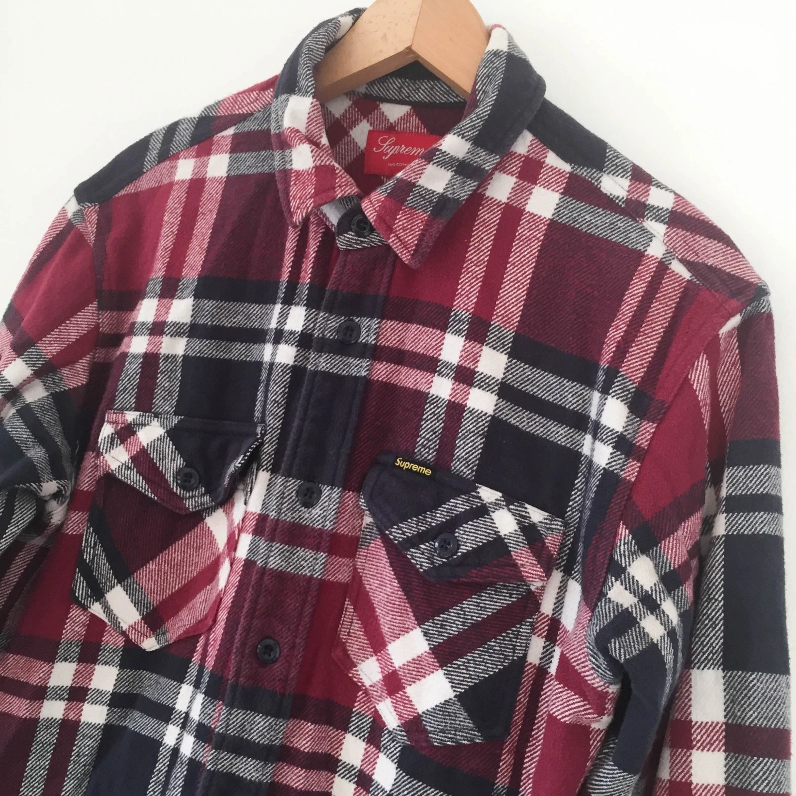 SUPREME chemise à carreaux poids lourd bûcheron. Taille moyenne.
