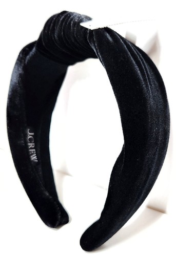 J.Crew Women's Velvet Twist Knot Headband in Black One Size BN273 New with Tags - Picture 4 of 16