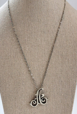 【関税&送料込み】ChloAC ChloAC Letters Necklace In Vintag Vintage 80s Signed JK Initial Letter