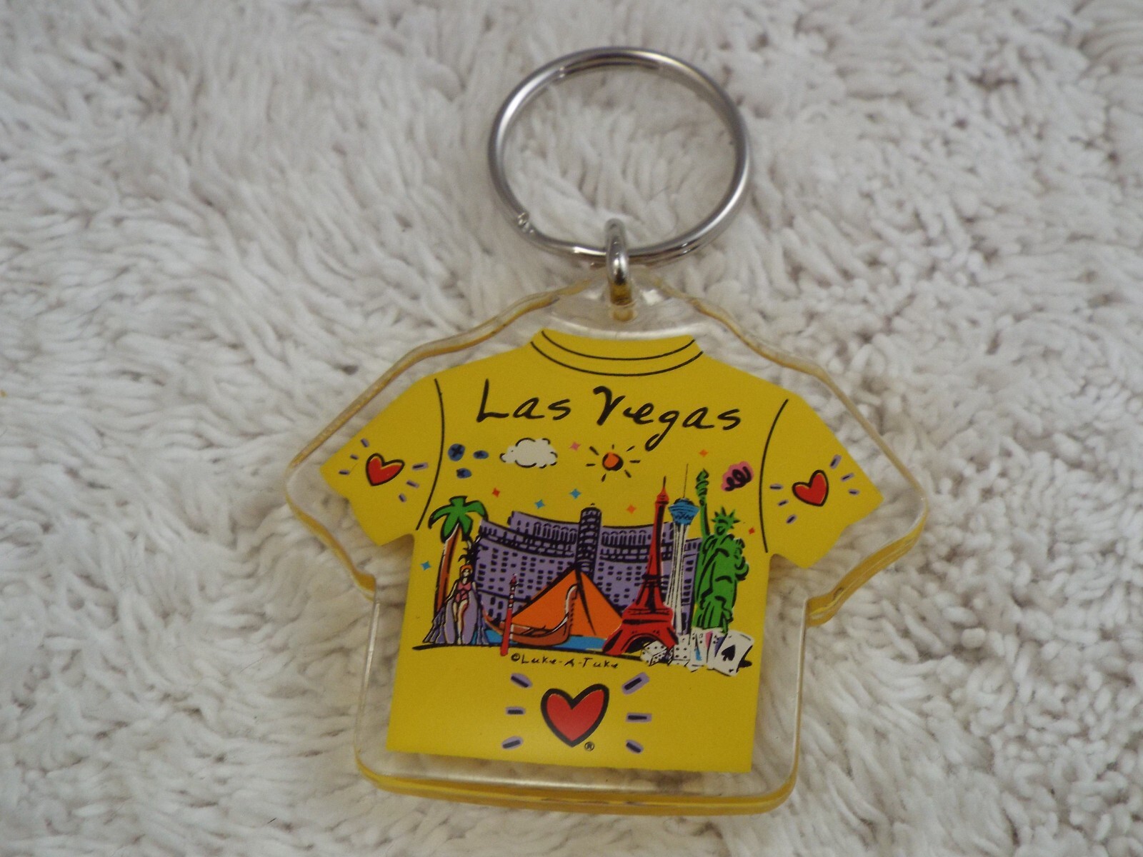 Yellow Las Vegas Shirt Key Ring (D56)