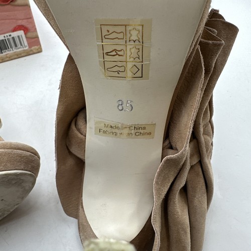 Jeffrey Campbell Women's Colmena Blush Suede Size 8.5 Retro Tan Orig. Box 811053 - Picture 12 of 24