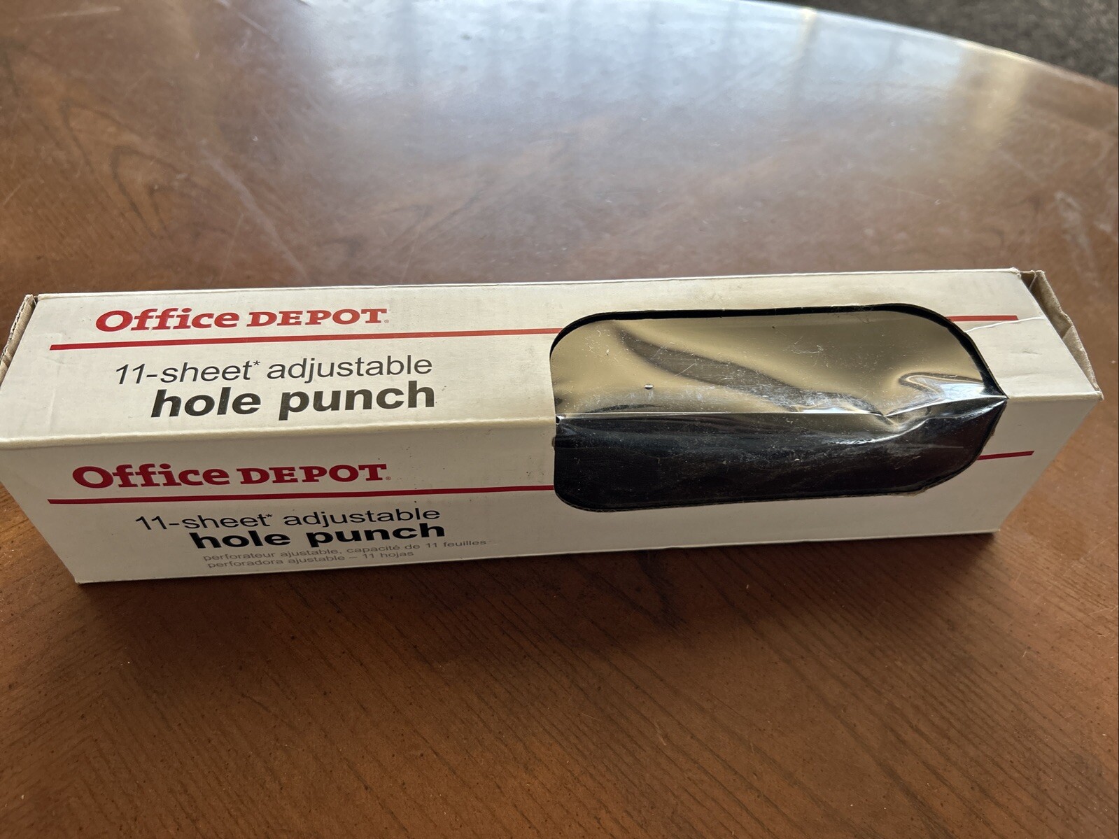 Office Depot 11 Sheet Adjustable Two or Three Hole Punch Metal Makes 9/