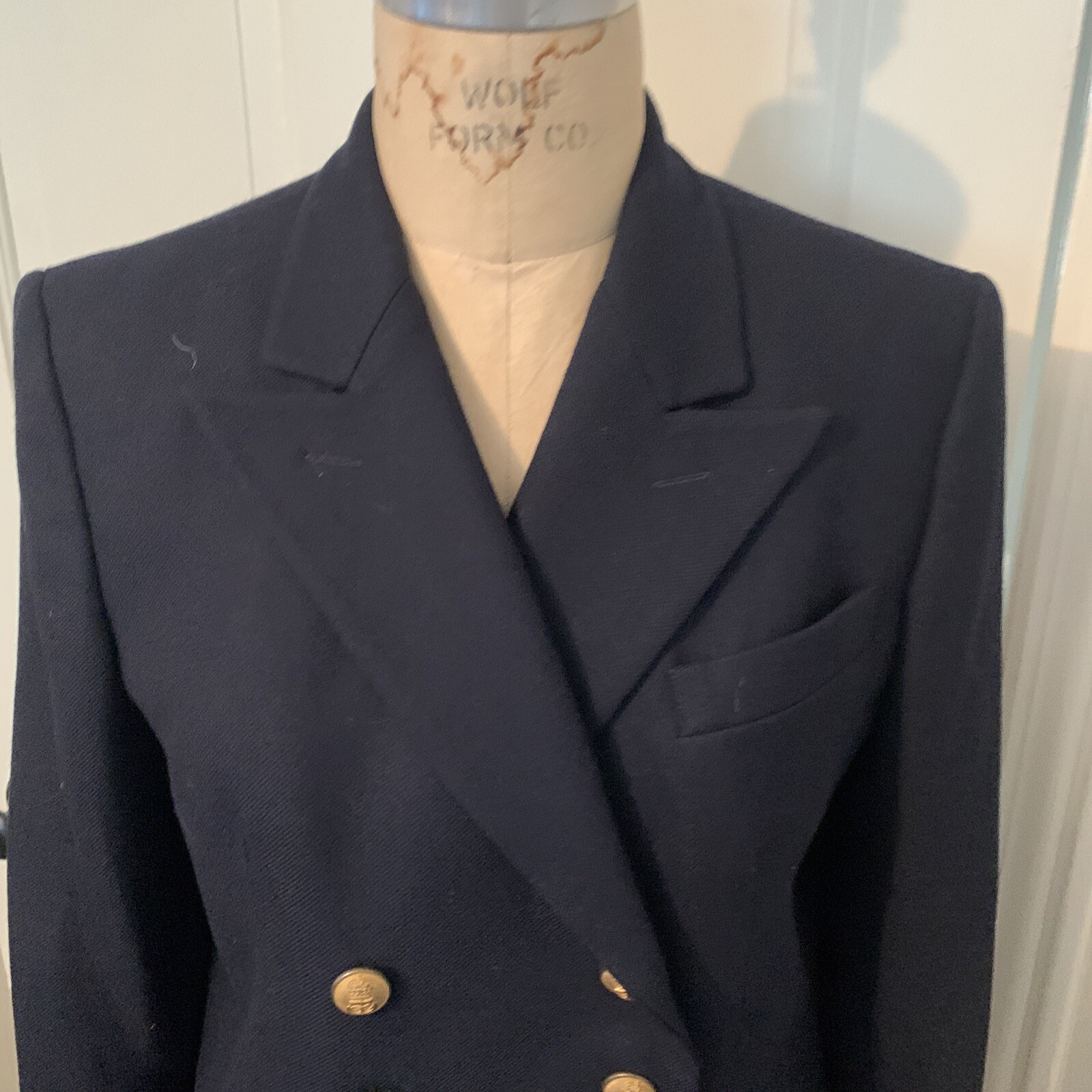 Y2K Ralph Lauren Collegiate Navy Cardigan Blazer main image 1