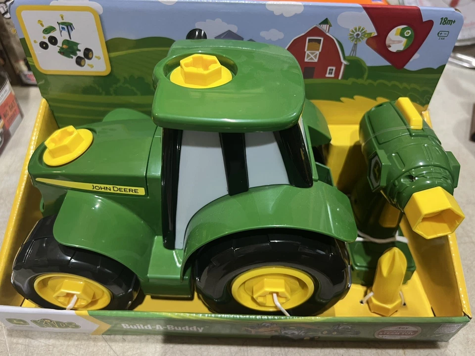 John Deere Build-a-Johnny Tractor Toy - Kids 18 Mo Up - Toy Drill - Brand New! - Image 2 of 3