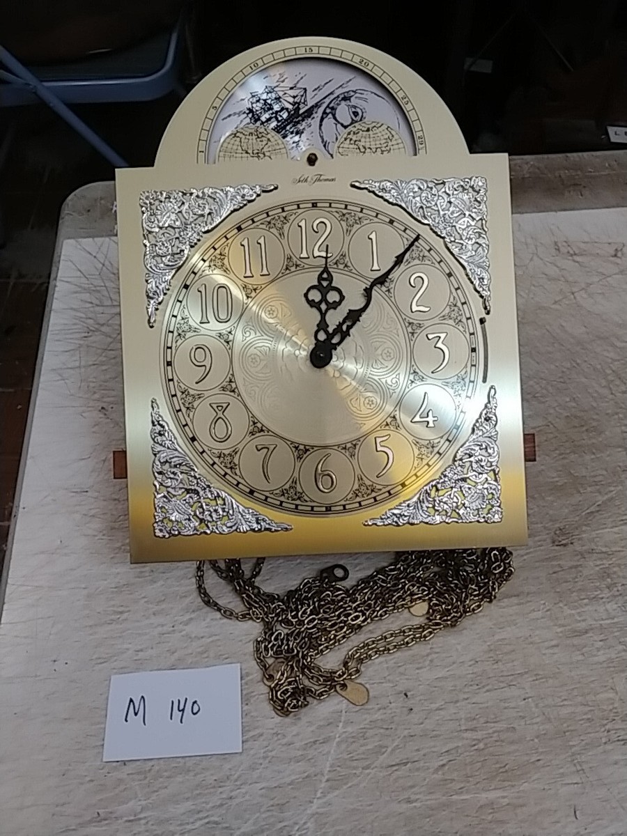 SETH THOMAS GRANDFATHER CLOCK MOVEMENT A403-029, DIAL, HANDS