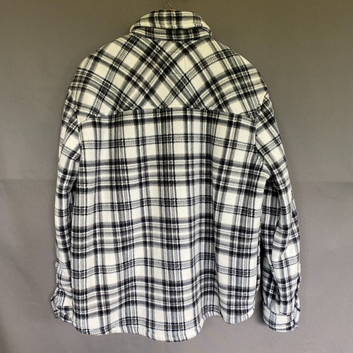 SAGE Collective Womens Shacket Size L Plaid Fleece Sherpa Lined Shirt Jacket - Picture 3 of 7
