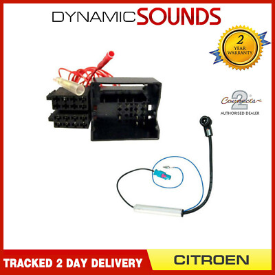 Car Stereo Radio ISO Wiring Harness AerialAdaptor Kit For Citroen