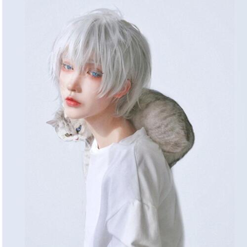Cosplay Men'S Wig, Short Hair, COS Wig Men Women Short Straight Hairpiece Y A6Y5 - Picture 8 of 19