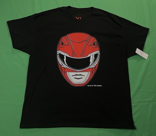 Mighty Morphin Power Rangers T-Shirt (Size X-Large) SABAN 1994 Red Ranger Head