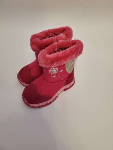 Girl's ‘Leopard' Pink Wool Shearling Winter Boot Valenki Sz 11.5 US / 29 EU NWOB