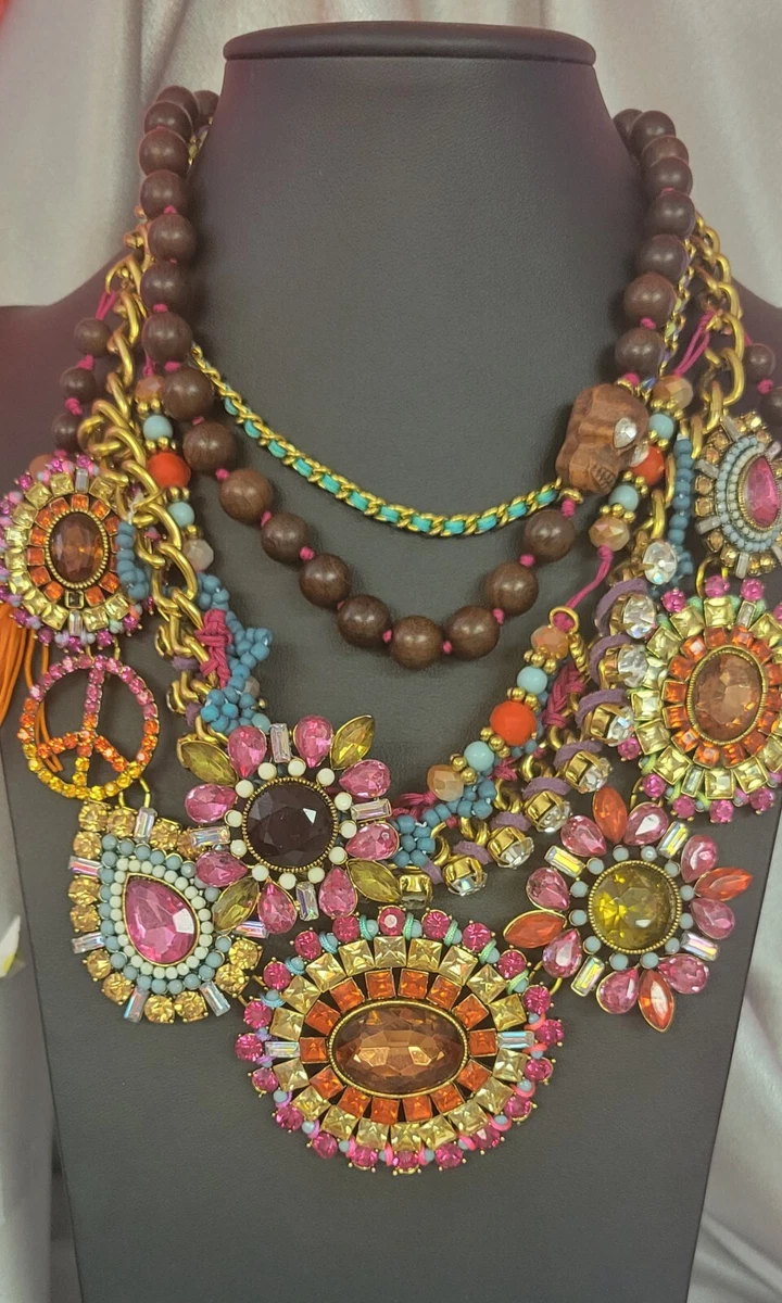 Betsey Johnson St Barts Boho Chic Statement Necklace