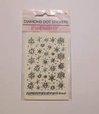 Stampendous Diamond Dots Stickers ~Snowflakes Silver/Silver ~ NIP  1 Package HTF