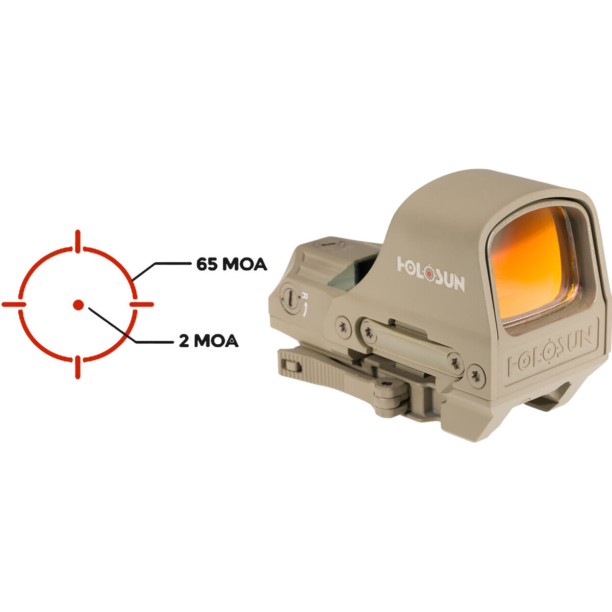 Holosun HS-510C-FDE Reflex MRS Red Dot Solar Shake Awake Holosun HS-510C-FDE Reflex MRS Red Dot Solar Shake Awake