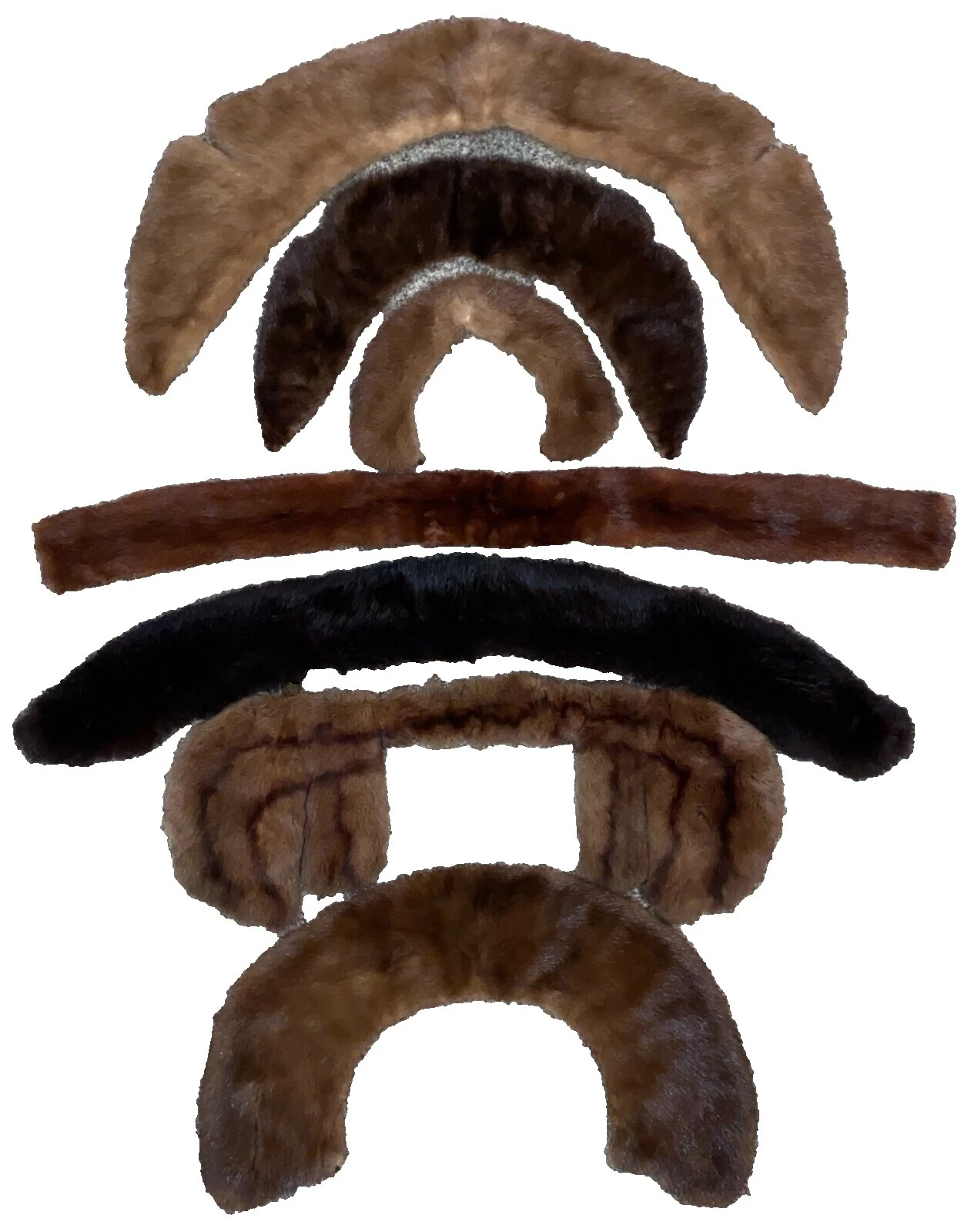 Mink Multi-Color Vintage Collars