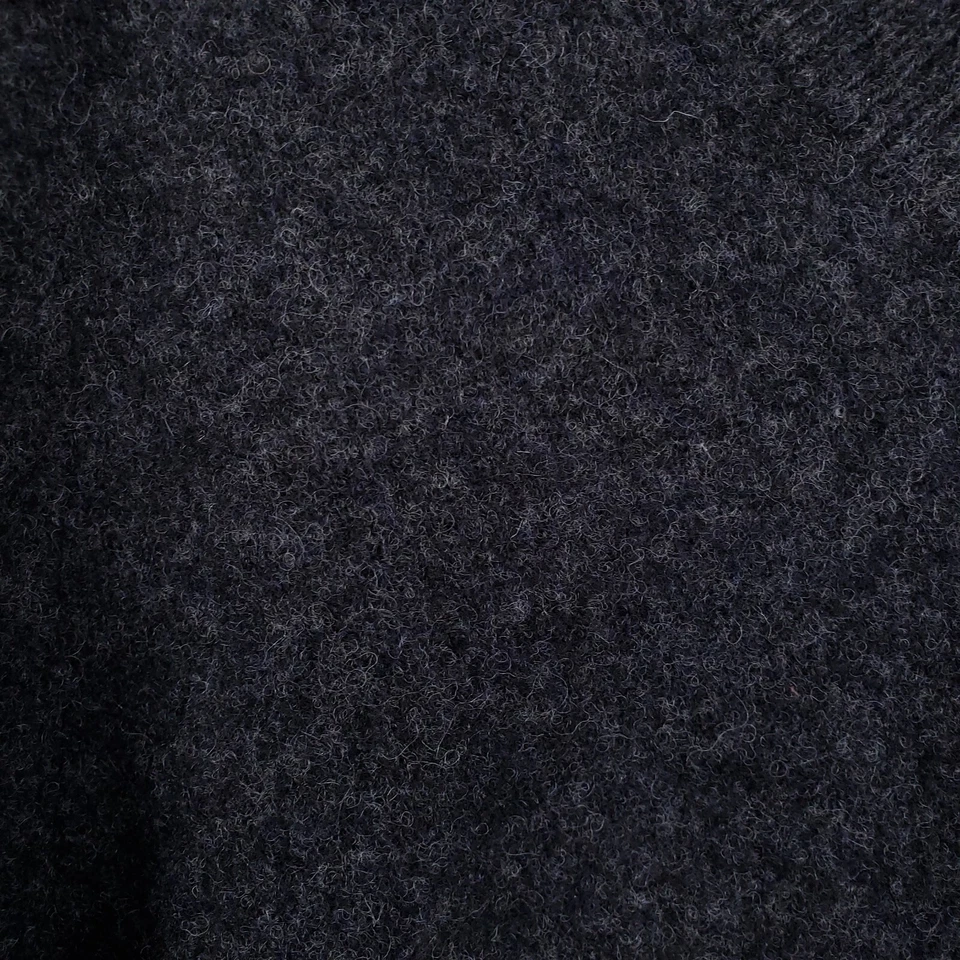 Suéter The J Peterman Co Mujer M Mediano Negro Lana Cuello en V Pullover Recortado Tejido Foto 4 de 4