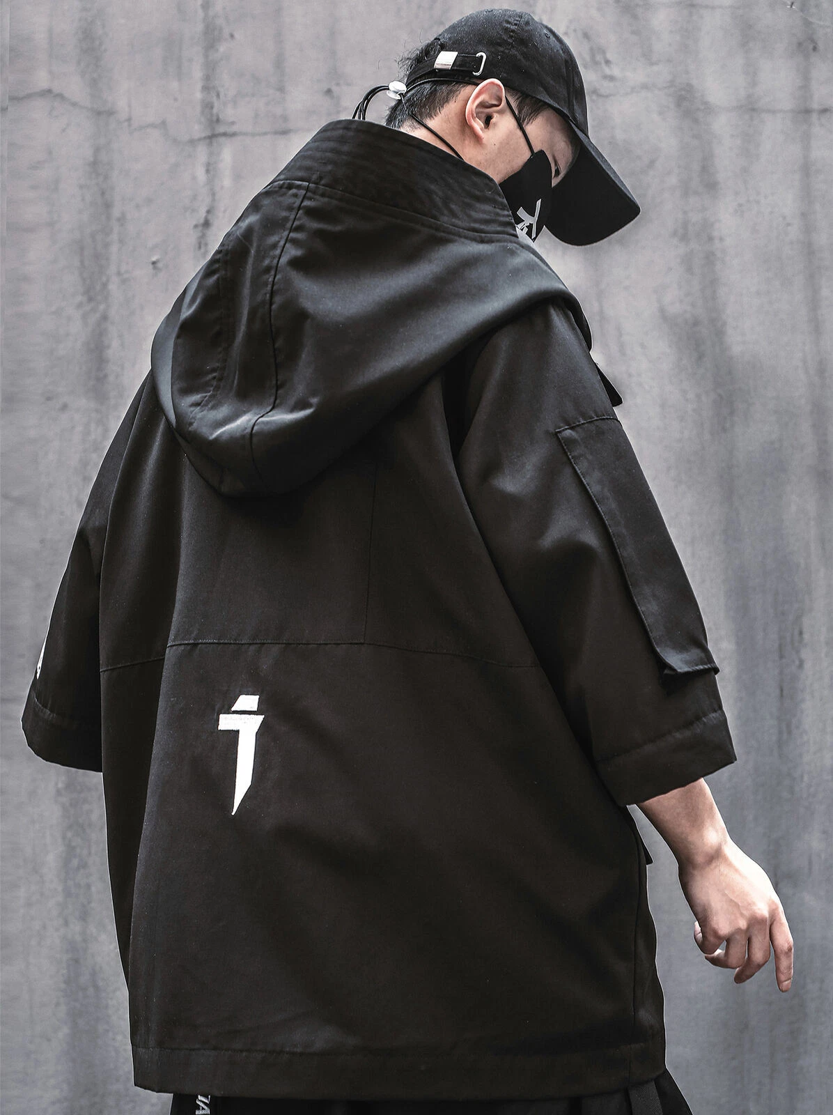 Niepce Techwear Atom Bomb Cyberpunk Windbreaker Urban Hip Hop Hooded Coat Jacket - product detail image 7