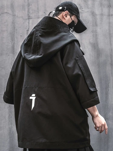 Niepce Techwear Atom Bomb Cyberpunk Windbreaker Urban Hip Hop Hooded Coat Jacket image 7