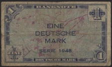 [20104] - BANK OF GERMAN COUNTRIES: 1 MARK, 00.00.1948, Grabowski WBZ-2 - The Money 