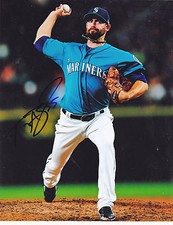 TONY ZYCH  SEATTLE MARINERS   ACTION SIGNED 8x10