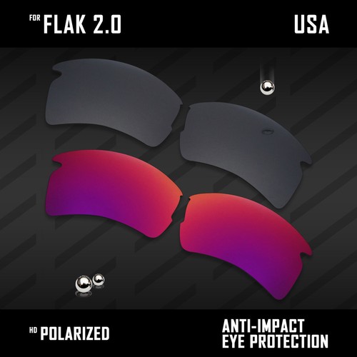 Anti Scratch Polarized Replacement Lenses for-Oakley Flak 2.0 OO9295 Options - Picture 24 of 30