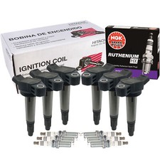 Hitachi 6 Ignition Coil NGK 6 RutheniumHX Spa...
