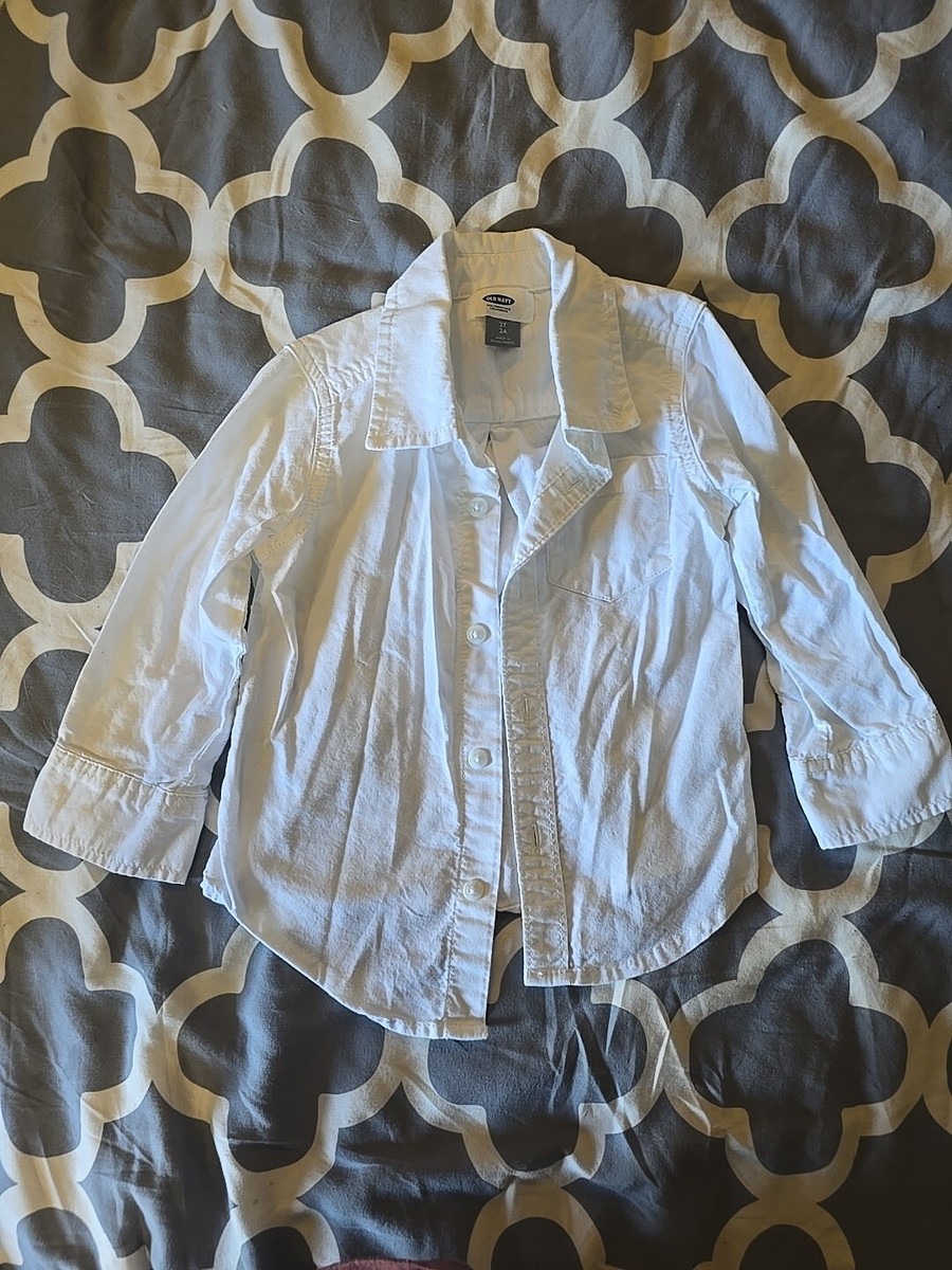 2t white dress shirt French Toast Toddler Boys Long Sleeve Classic Dress Shirt White 4T