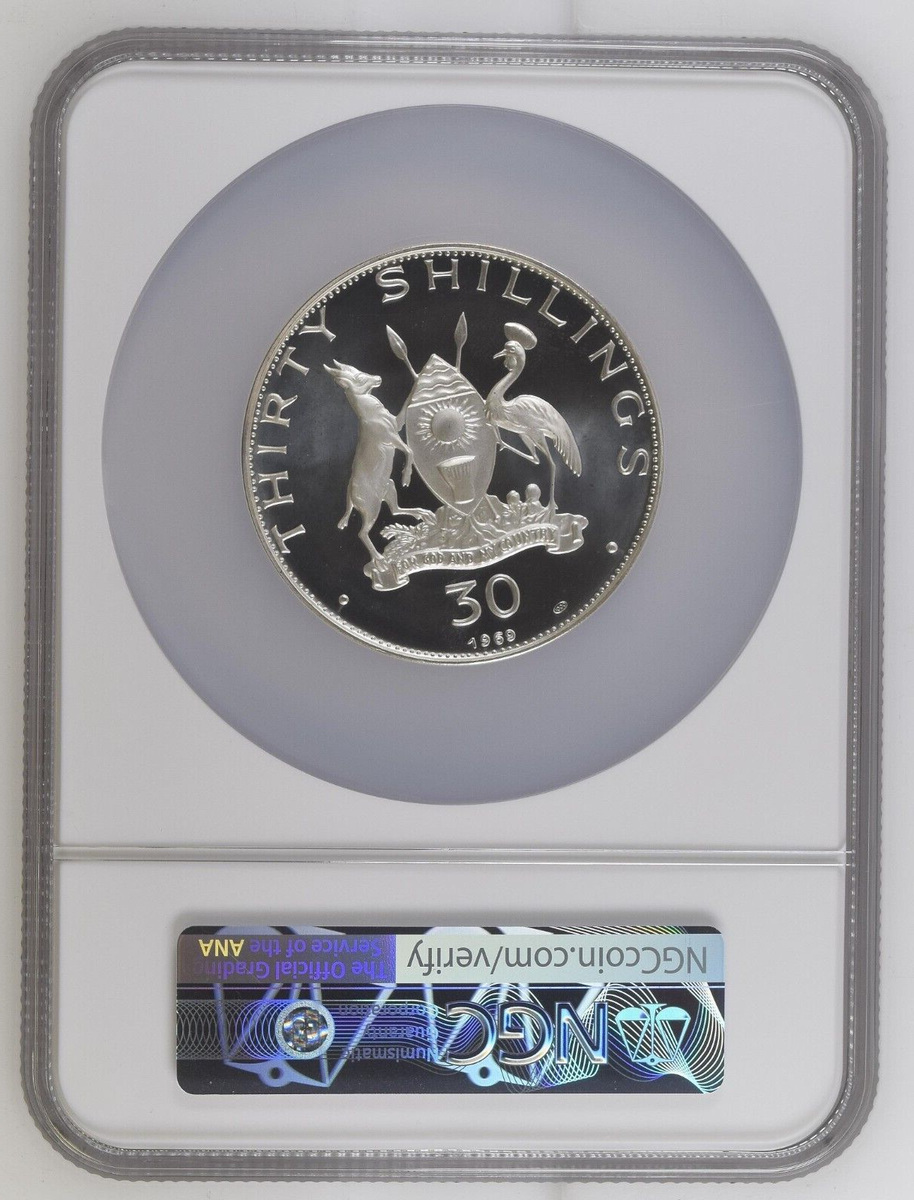 1969 Uganda 30 Shillings Pope Paul VI Proof Silver Coin 1969 Uganda 30 Shillings Pope Paul VI Proof Silver Coin