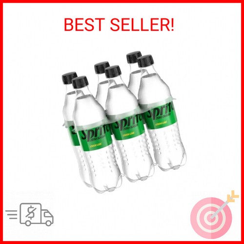 Sprite Zero Sugar Lemon Lime Diet Soda Pop Soft Drinks, 16.9 fl oz, 6 Pack