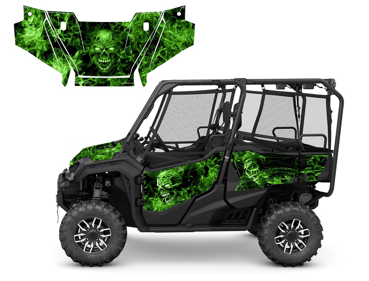 2016-24 Honda Pioneer 1000-5 graphic decal wrap kit 24 mil Fiery