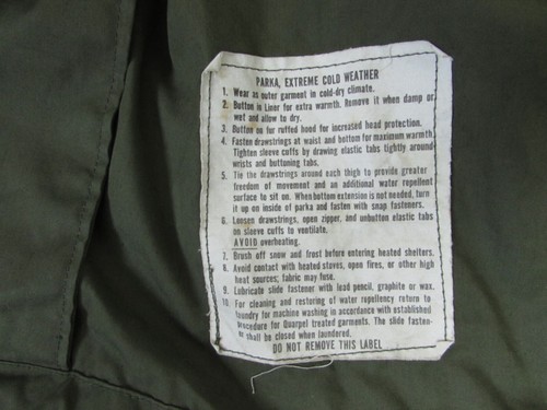 USGI Extreme Cold Weather Parka Fishtail M65 w/ liner & hood Medium reg. 37" 41" - Picture 10 of 14