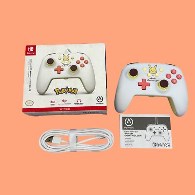 PowerA Enhanced Wired Controller Nintendo Switch Pikachu Electric Type #NO7345